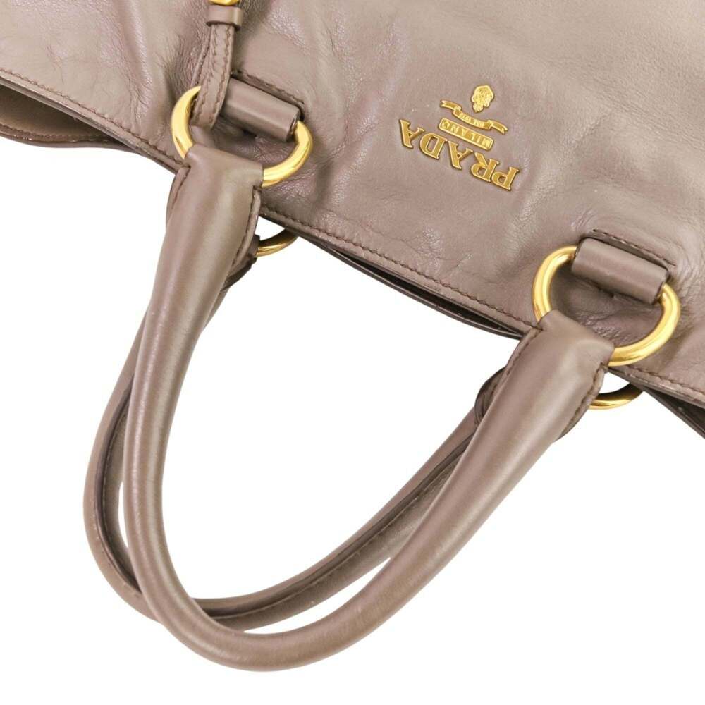 PRADA Gray Leather Shoulder Bag - Picture 6 of 15